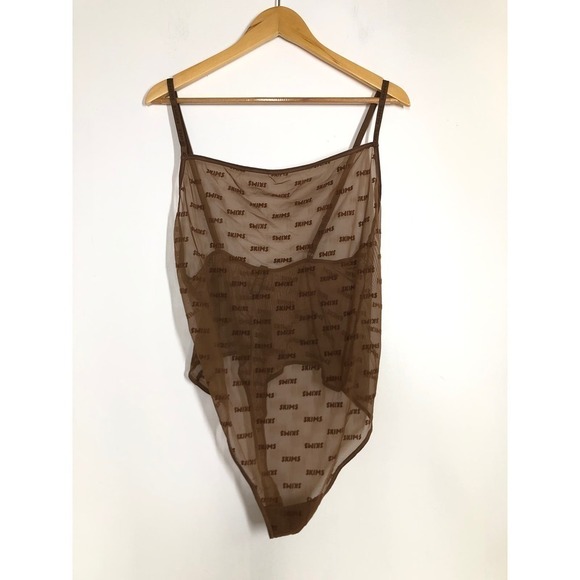 SKIMS After Hours Cami Bodysuit Jasper Brown NWT Size 4X - Picture 6 of 11